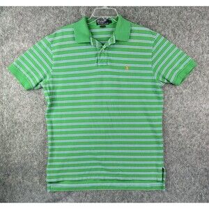 VTG Polo Ralph Lauren Striped Polo Shirt L Green Purple